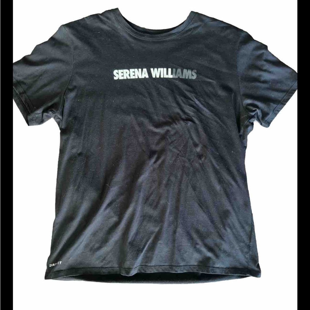 NIKE - MEN'S XL - BLACK SHORT SLEEVE CREW NECK SERENA WILLIAMS T-SHIRT